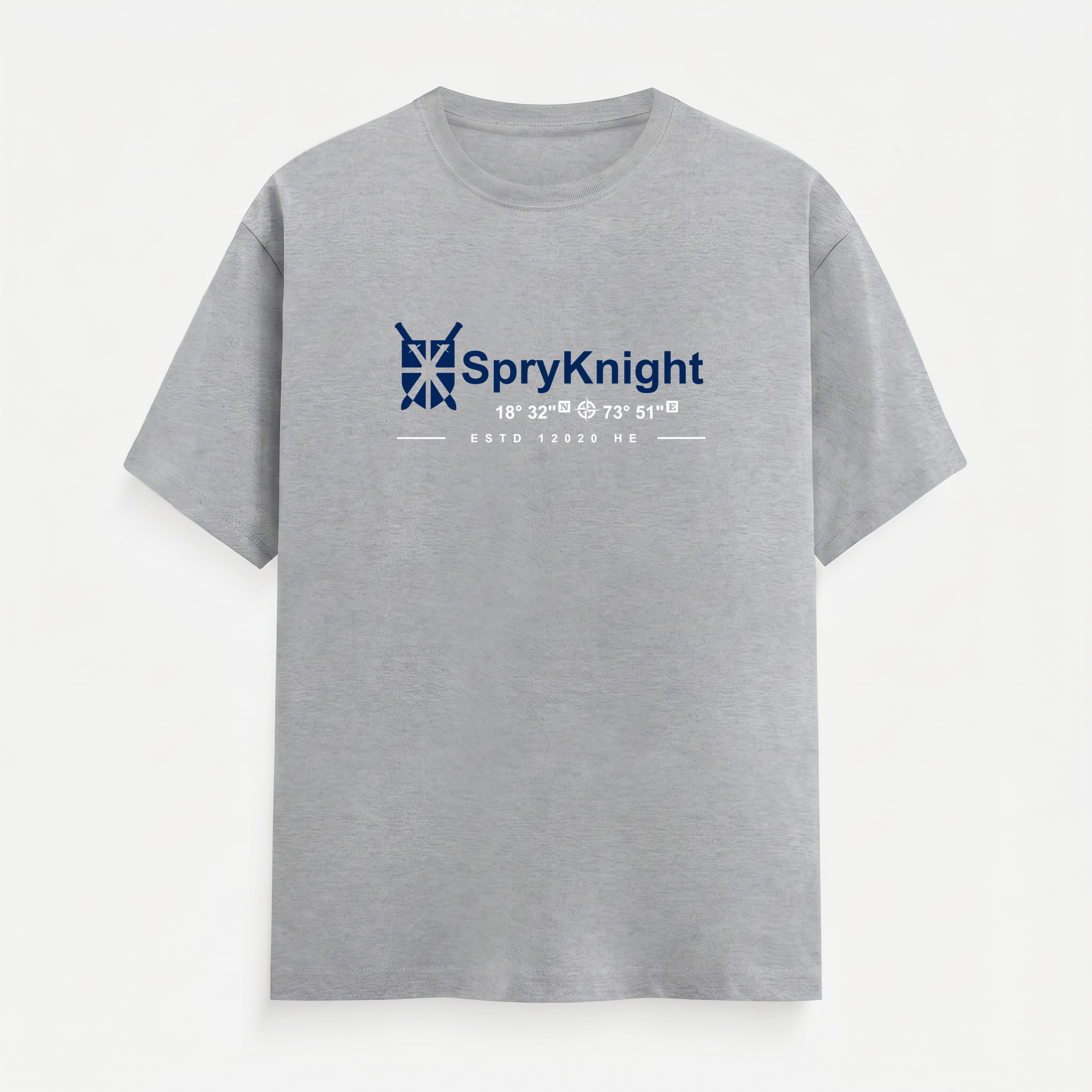 Classic Crew Neck Grey Melange T-Shirt (Unisex)