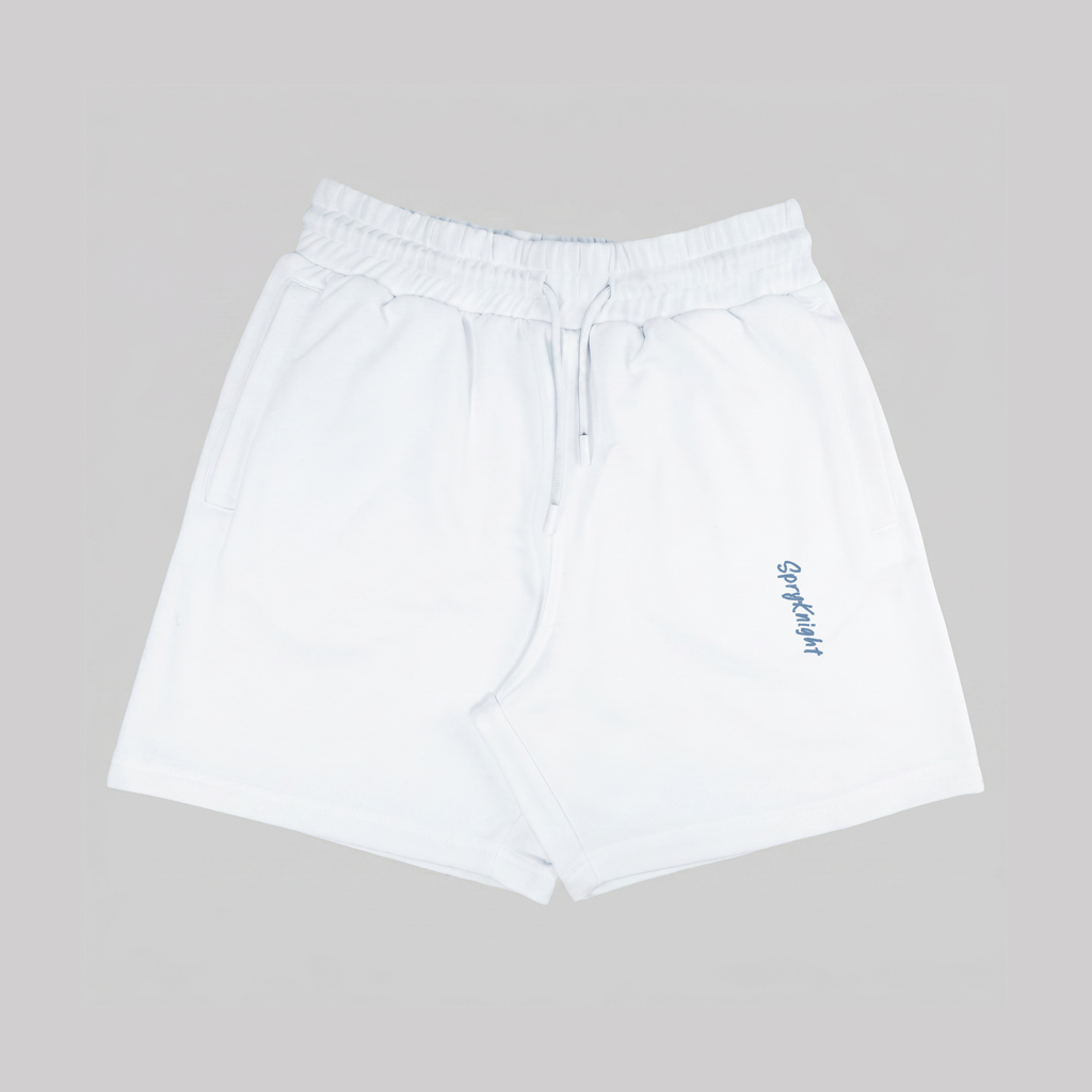 French Terry White Shorts (Unisex)