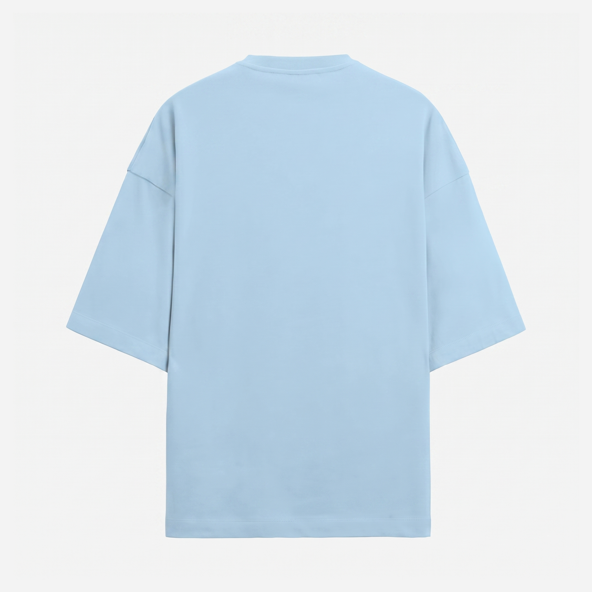 French Terry Baby Blue Oversized T-Shirt (Unisex)