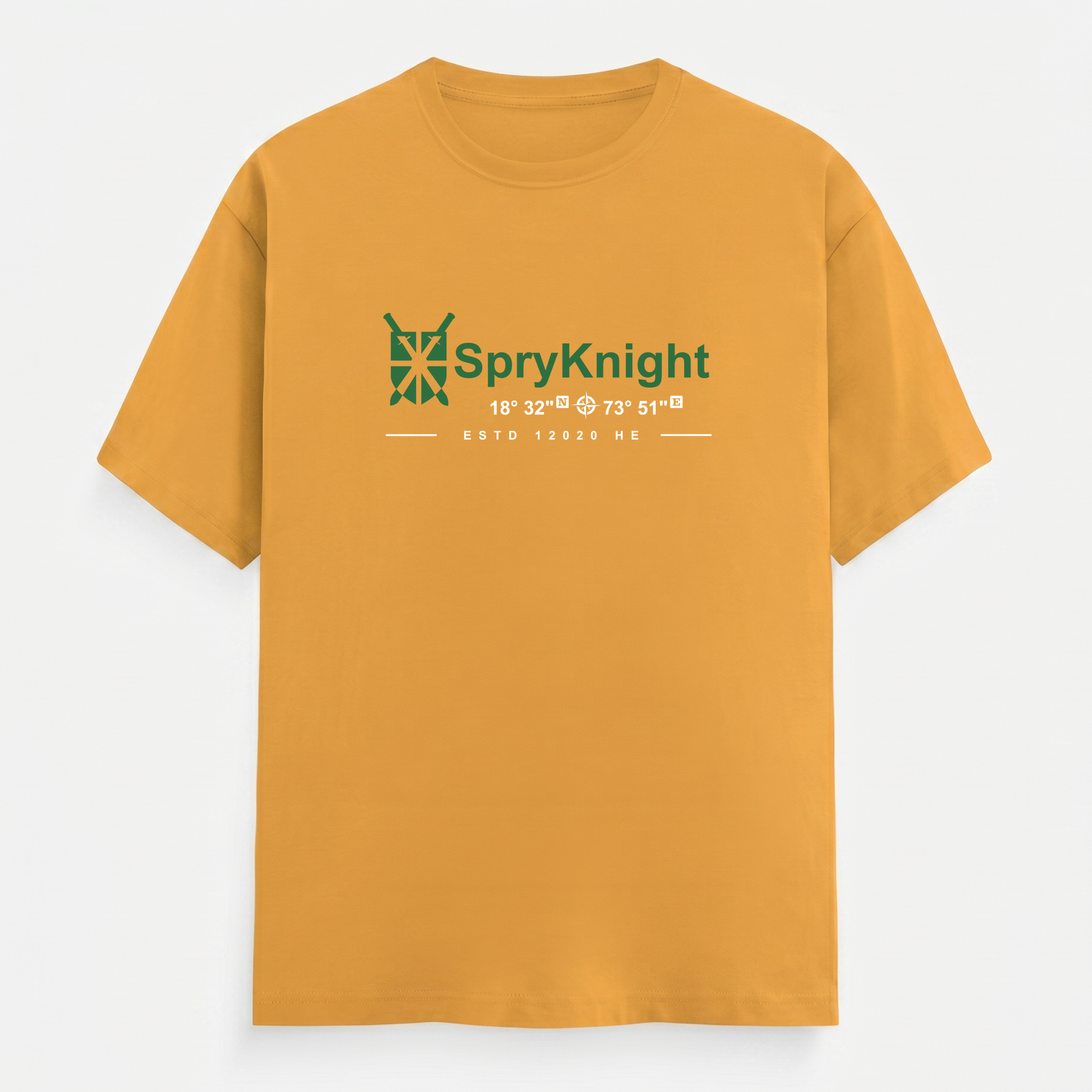 Classic Crew Neck Golden Yellow T-Shirt (Unisex)