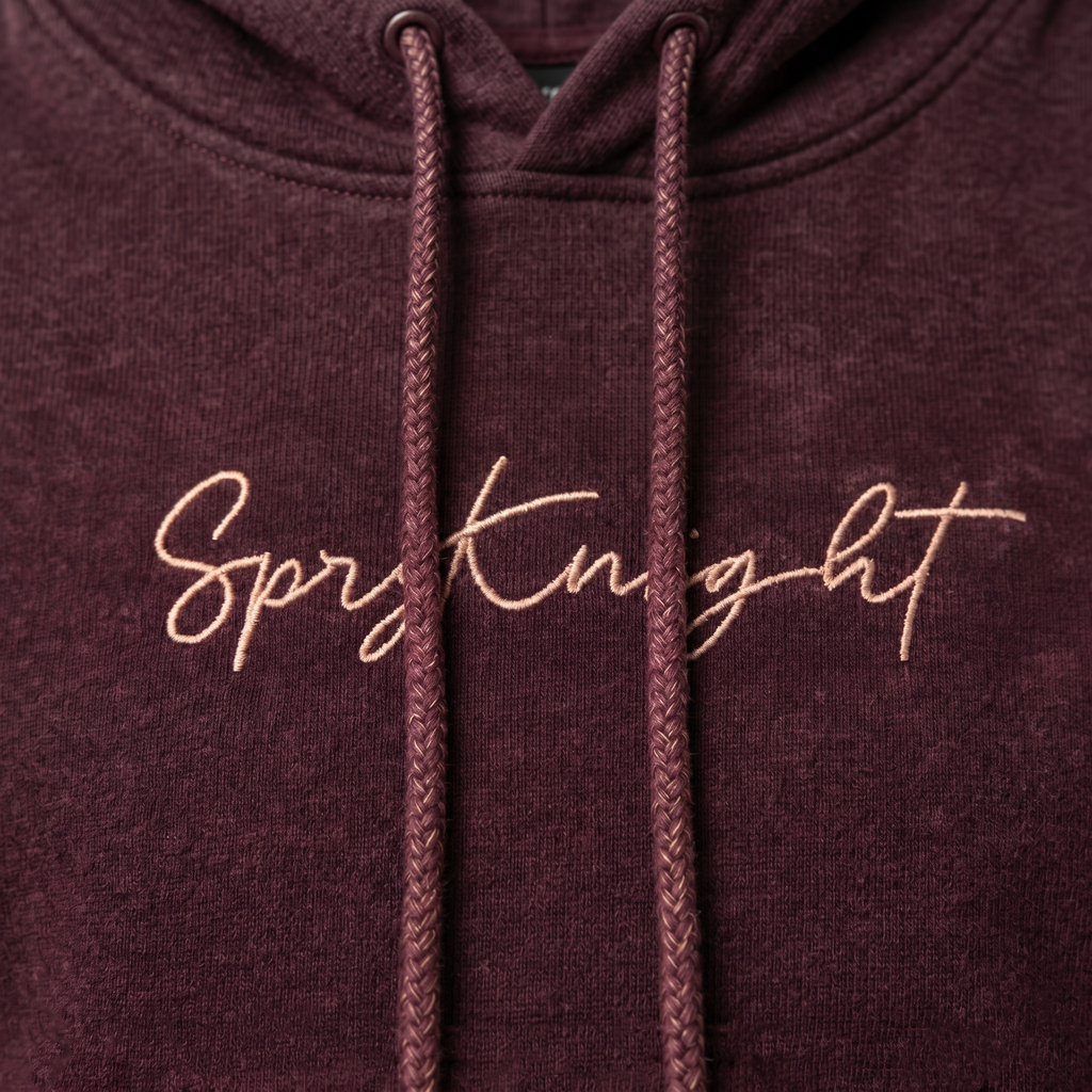 Acid Washed Maroon Hoodie (Unisex)
