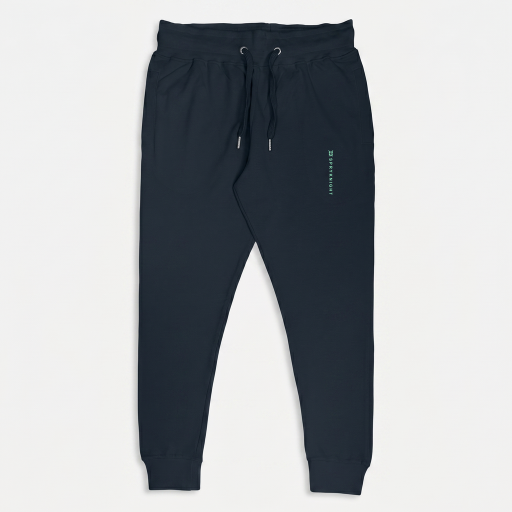 Navy Blue Cotton Joggers (Unisex)