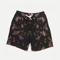 Tie Dye Script Emblem Black-Brown Shorts (Unisex)