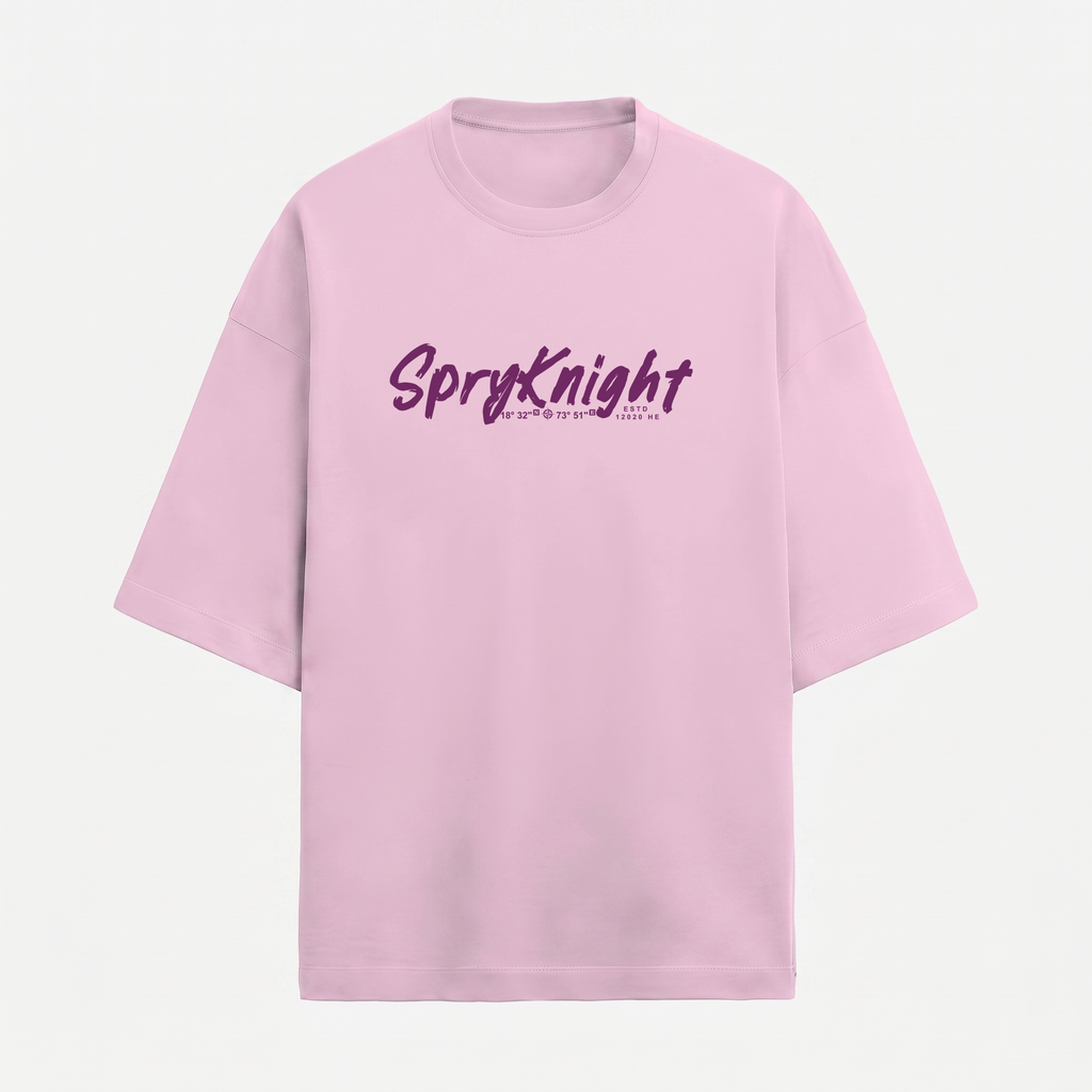 French Terry Light Baby Pink Oversized T-Shirt (Unisex)