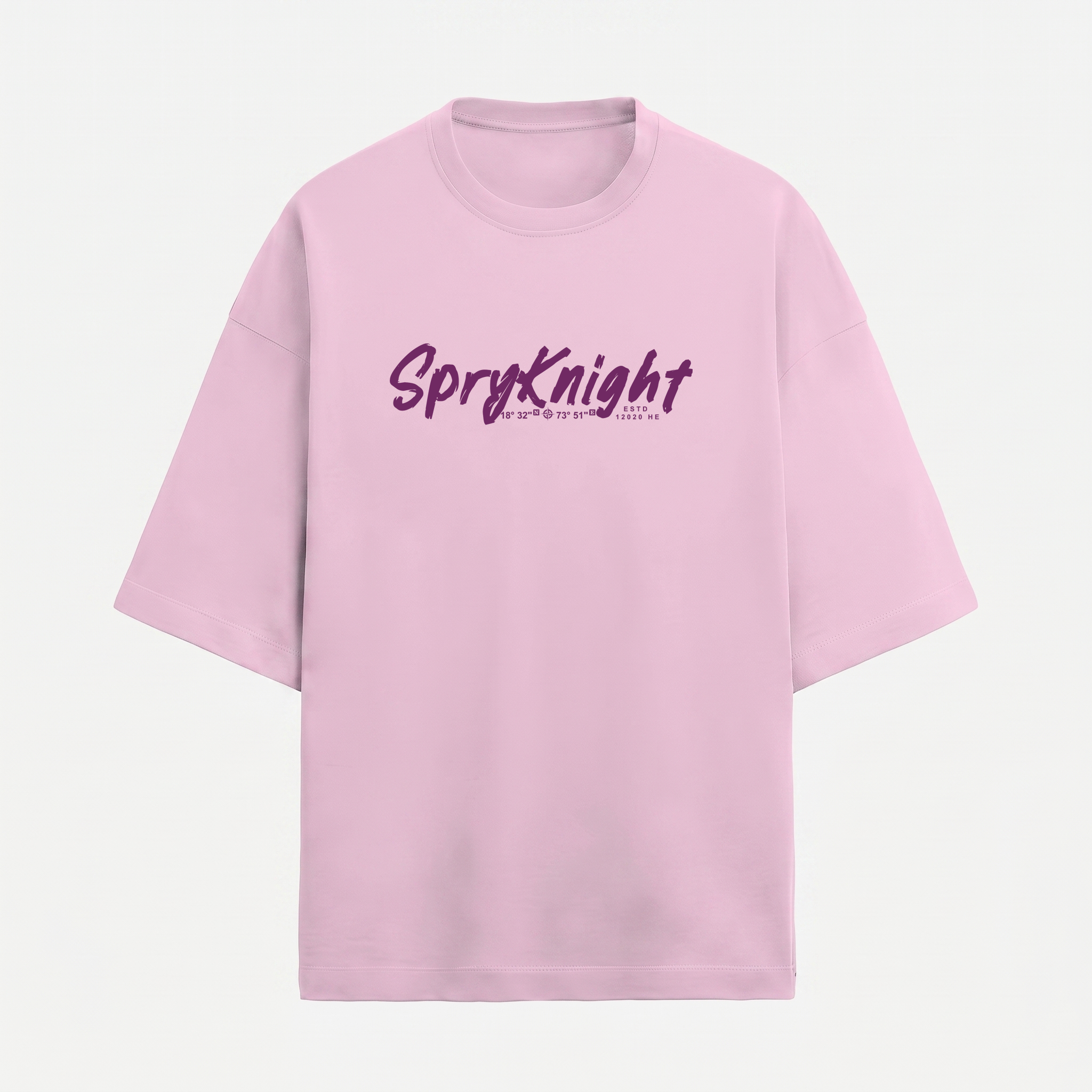 French Terry Light Baby Pink Oversized T-Shirt (Unisex)