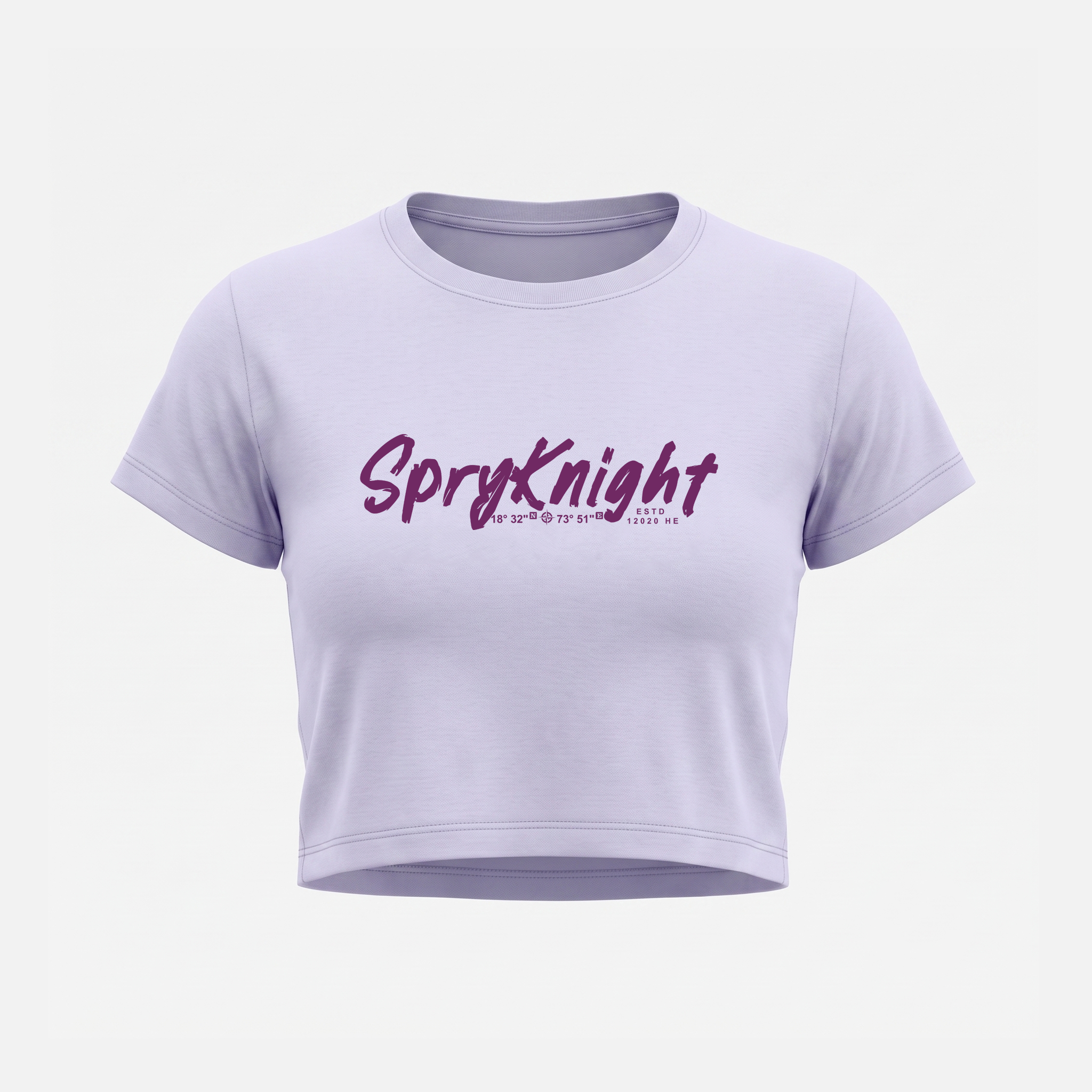 Women's Lavender Cropped Tee Top