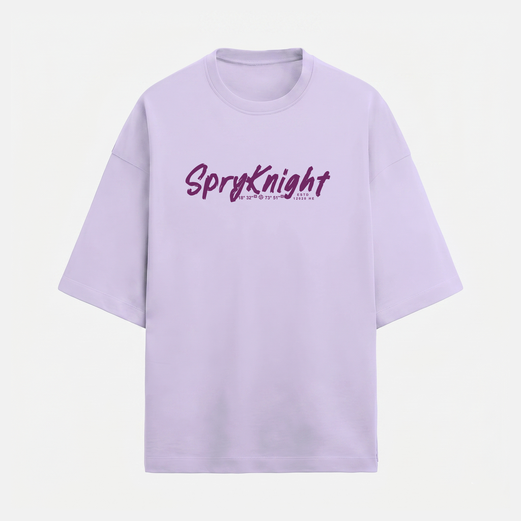 French Terry Lavender Oversized T-Shirt (Unisex)