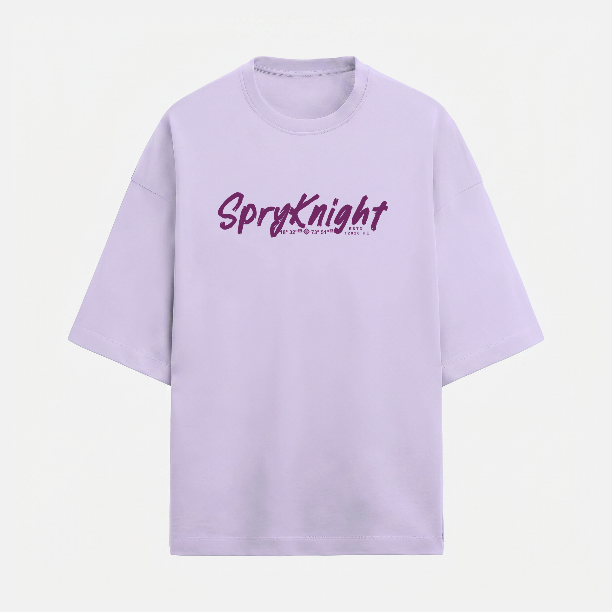 French Terry Lavender Oversized T-Shirt (Unisex)