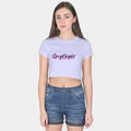 Women's Lavender Cropped Tee Top