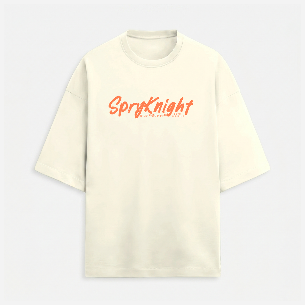 French Terry Off-White Oversized T-Shirt (Unisex)