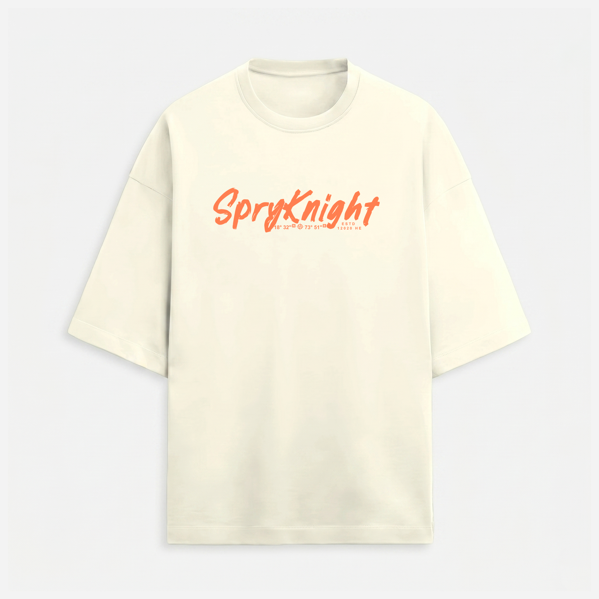 French Terry Off-White Oversized T-Shirt (Unisex)