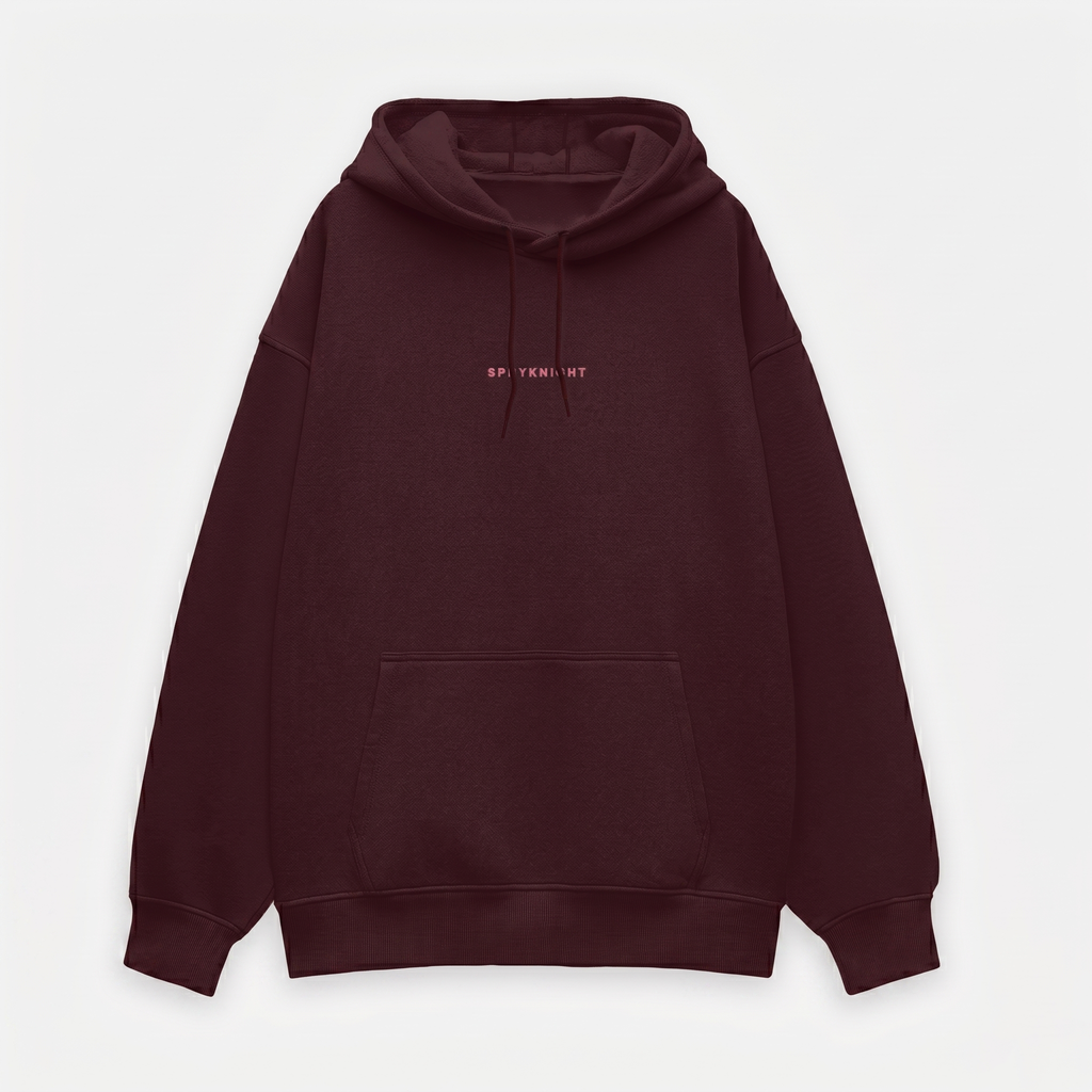 Oversized Maroon Hoodie (Unisex)