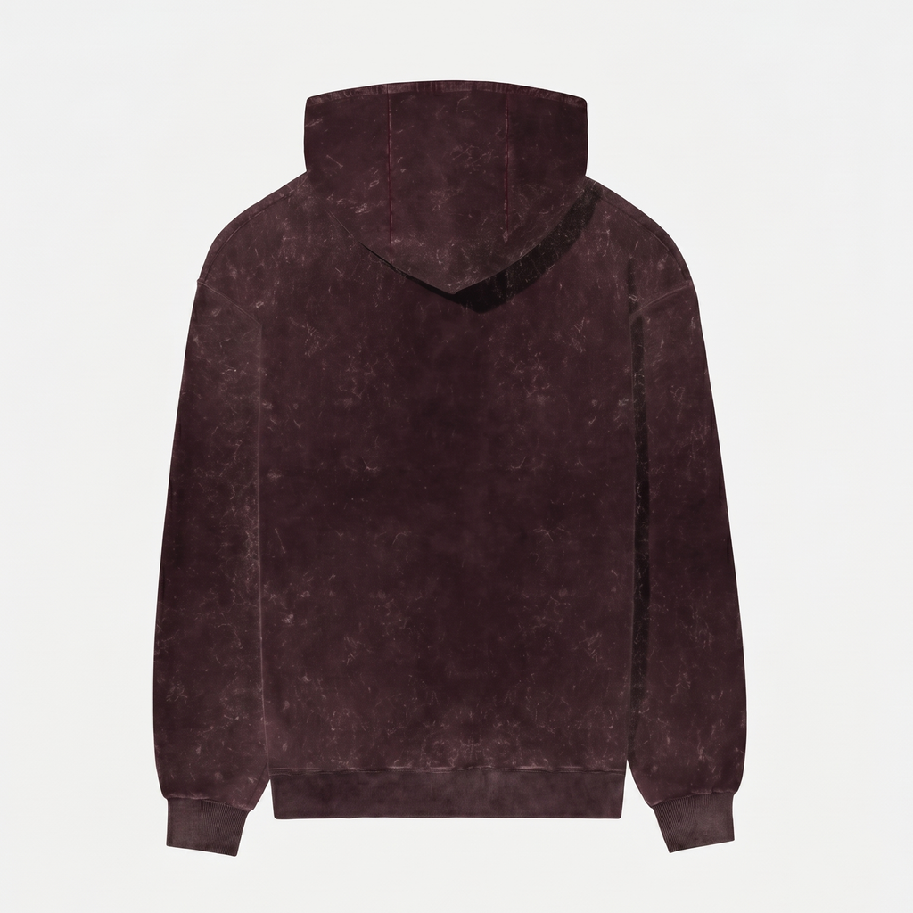 Acid Washed Maroon Hoodie (Unisex)