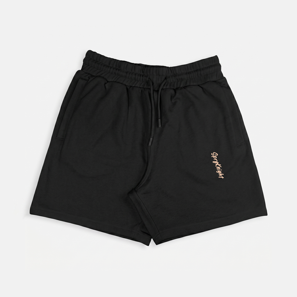 French Terry Black Shorts (Unisex)