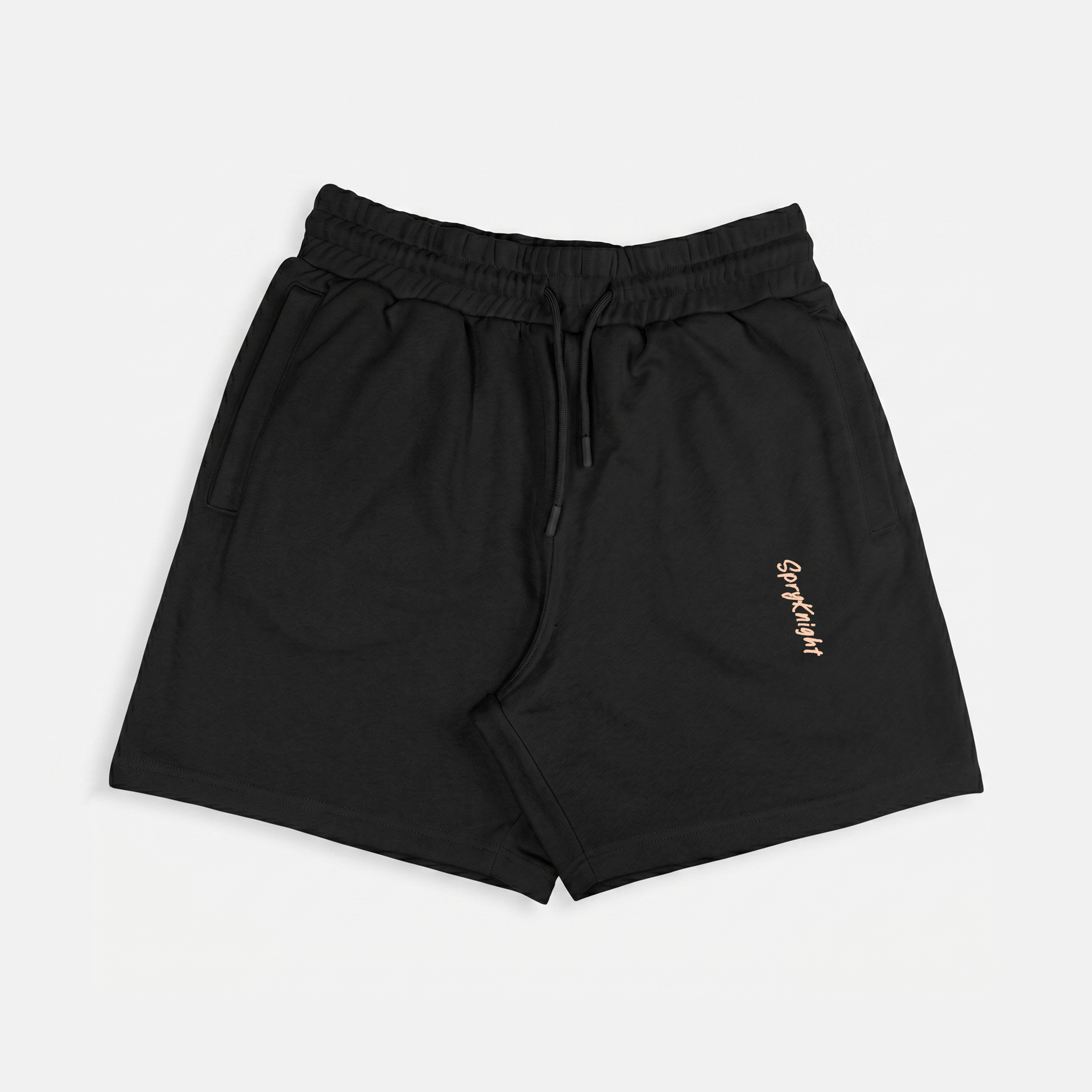 French Terry Black Shorts (Unisex)