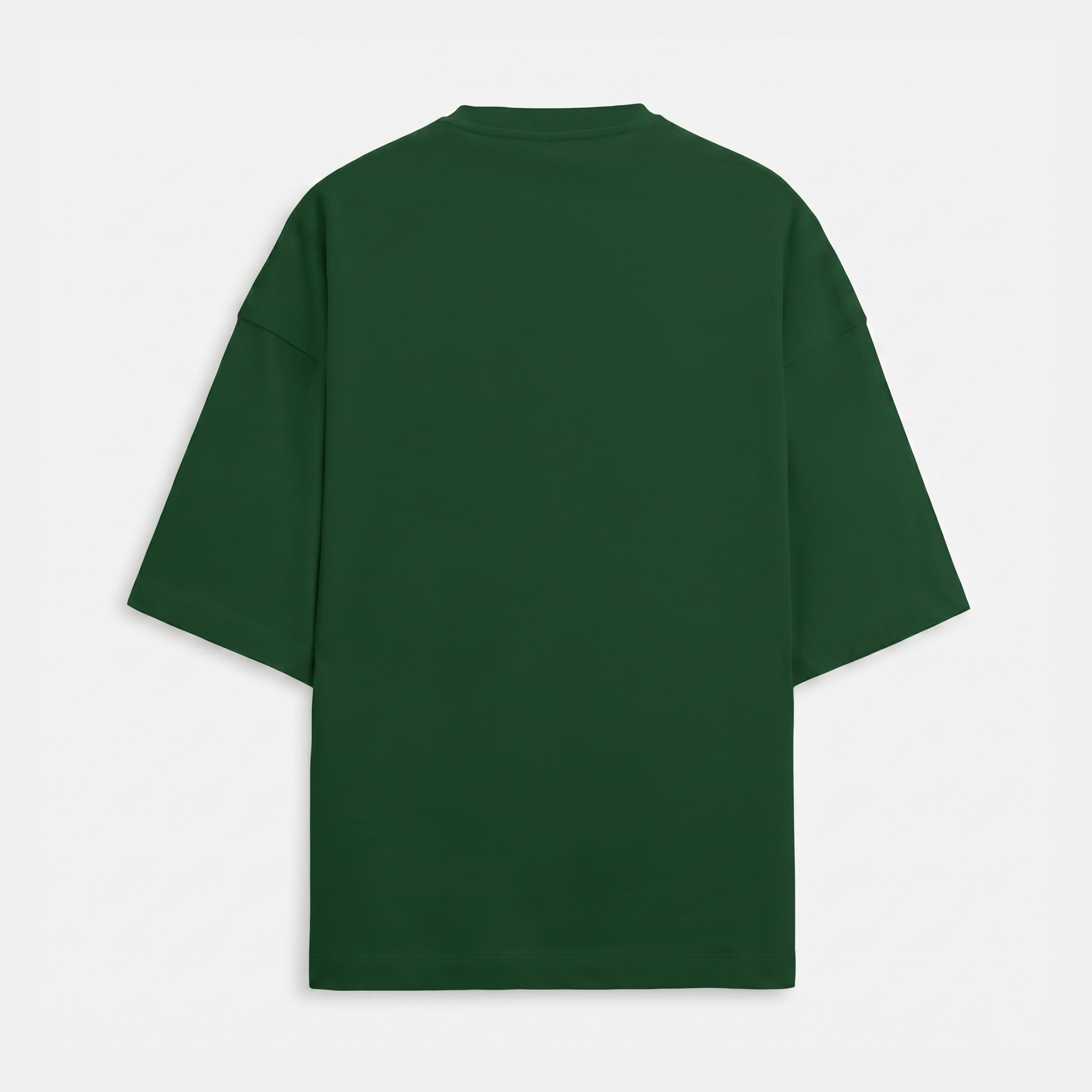 French Terry Bottle Green Oversized T-Shirt (Unisex)