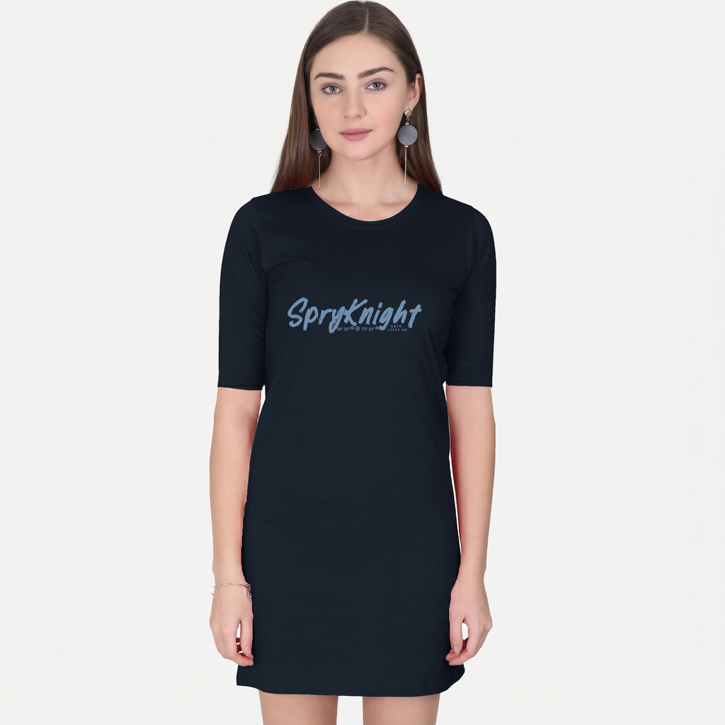 Women's Navy Blue T-Shirt Dress