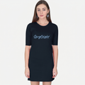 Women's Navy Blue T-Shirt Dress