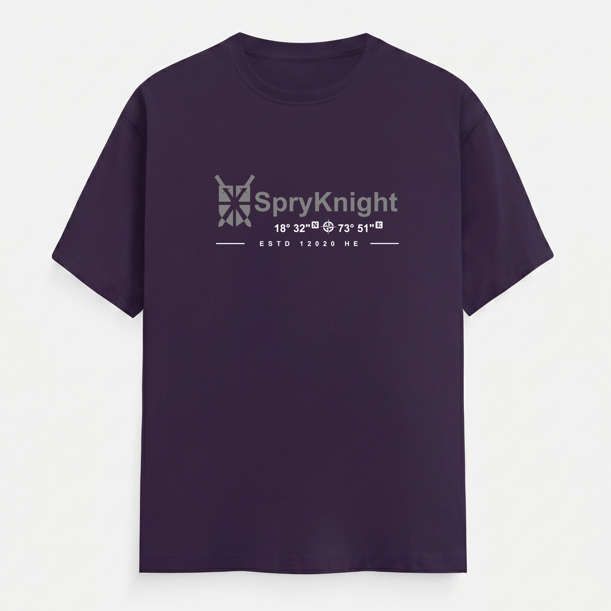 Classic Crew Neck Purple T-Shirt (Unisex)