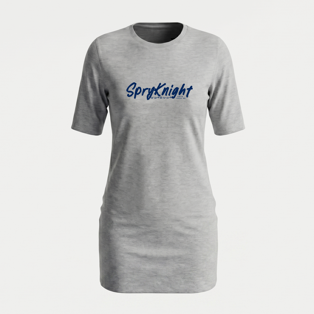 Women's Grey Melange T-Shirt Dress