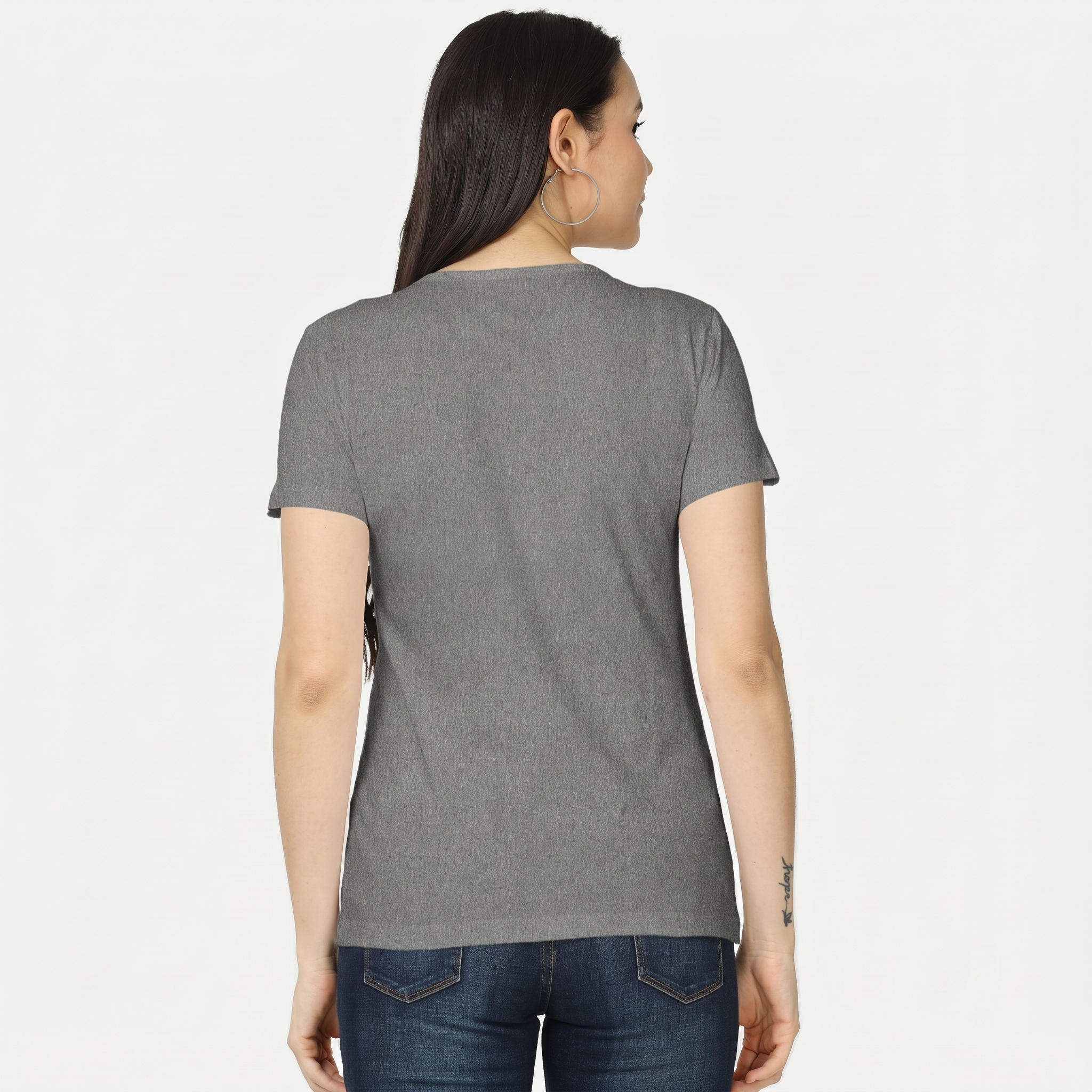 Women's Charcoal Melange Classic T-Shirt
