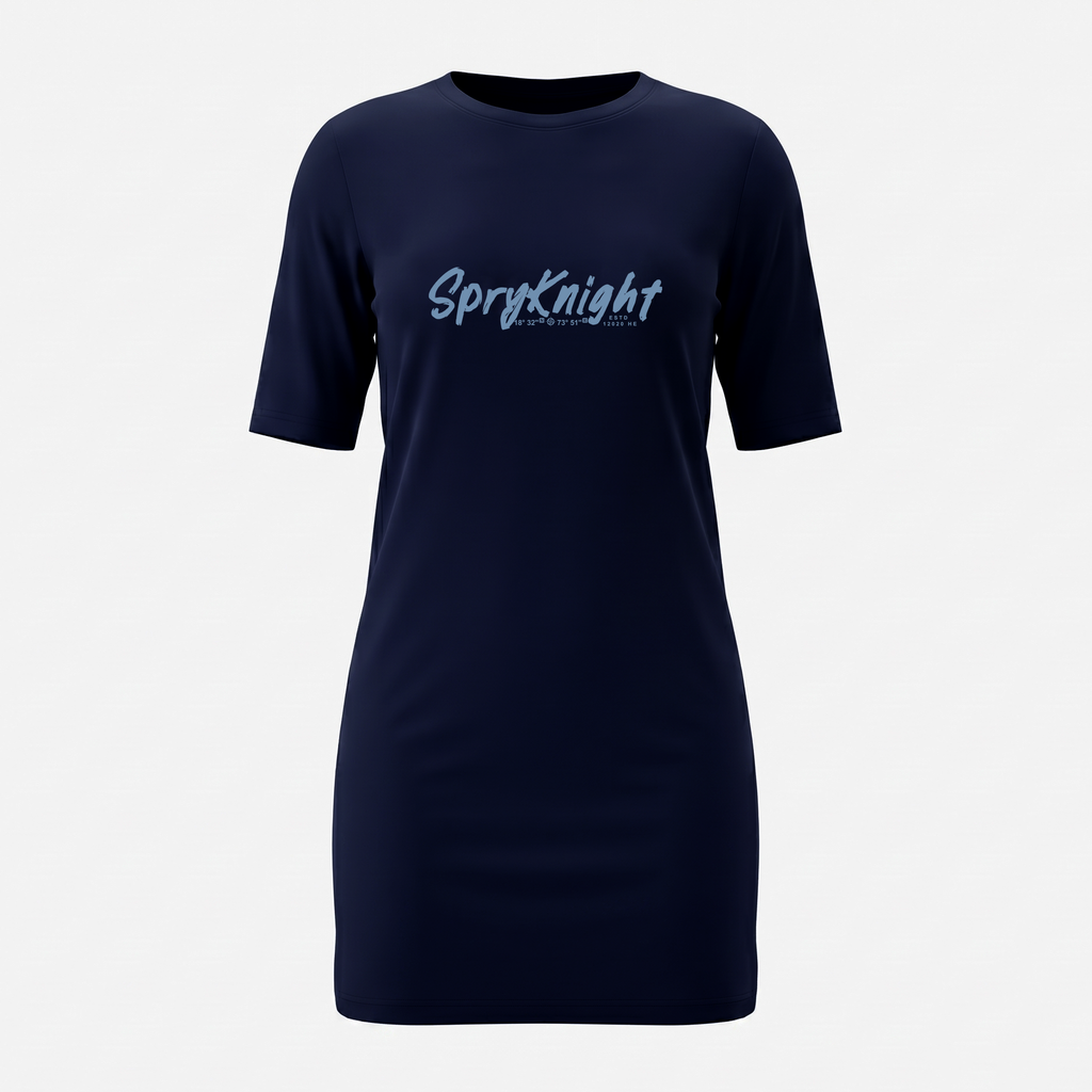 Women's Navy Blue T-Shirt Dress