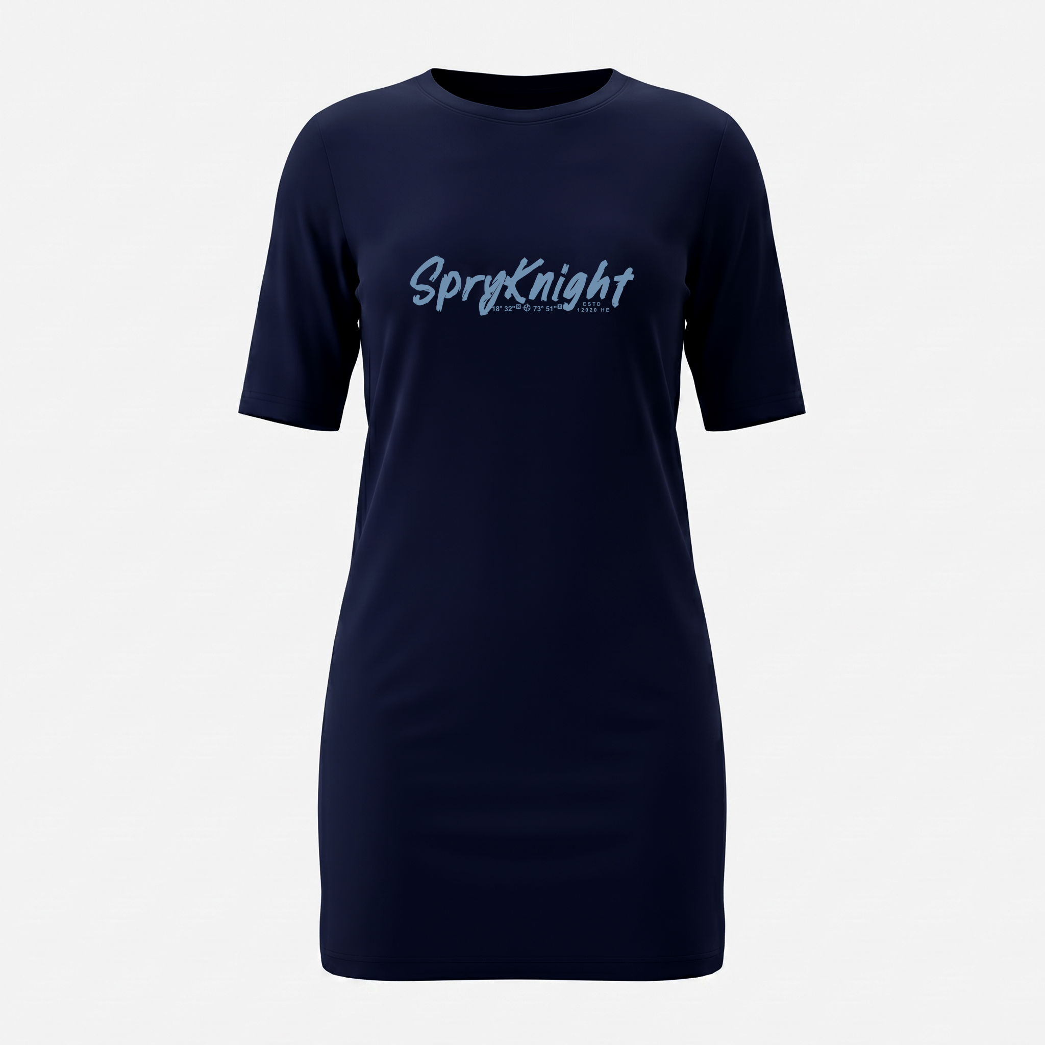 Women's Navy Blue T-Shirt Dress