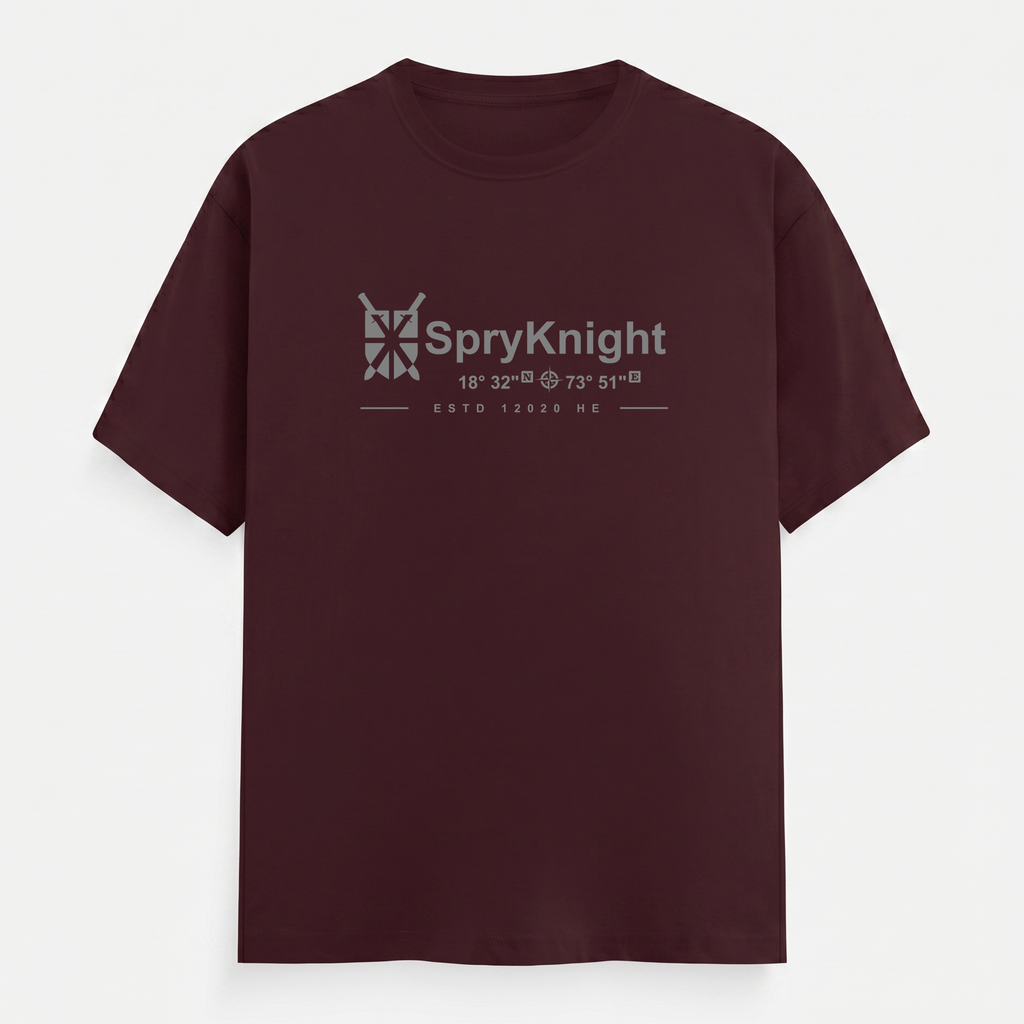 Classic Crew Neck Maroon T-Shirt (Unisex)