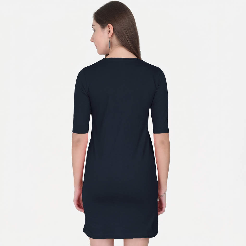 Women's Navy Blue T-Shirt Dress