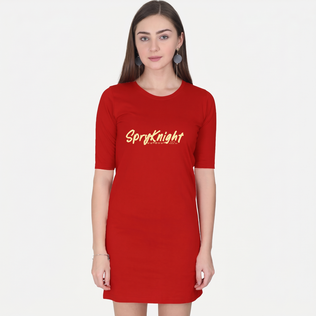 Women's Red T-Shirt Dress