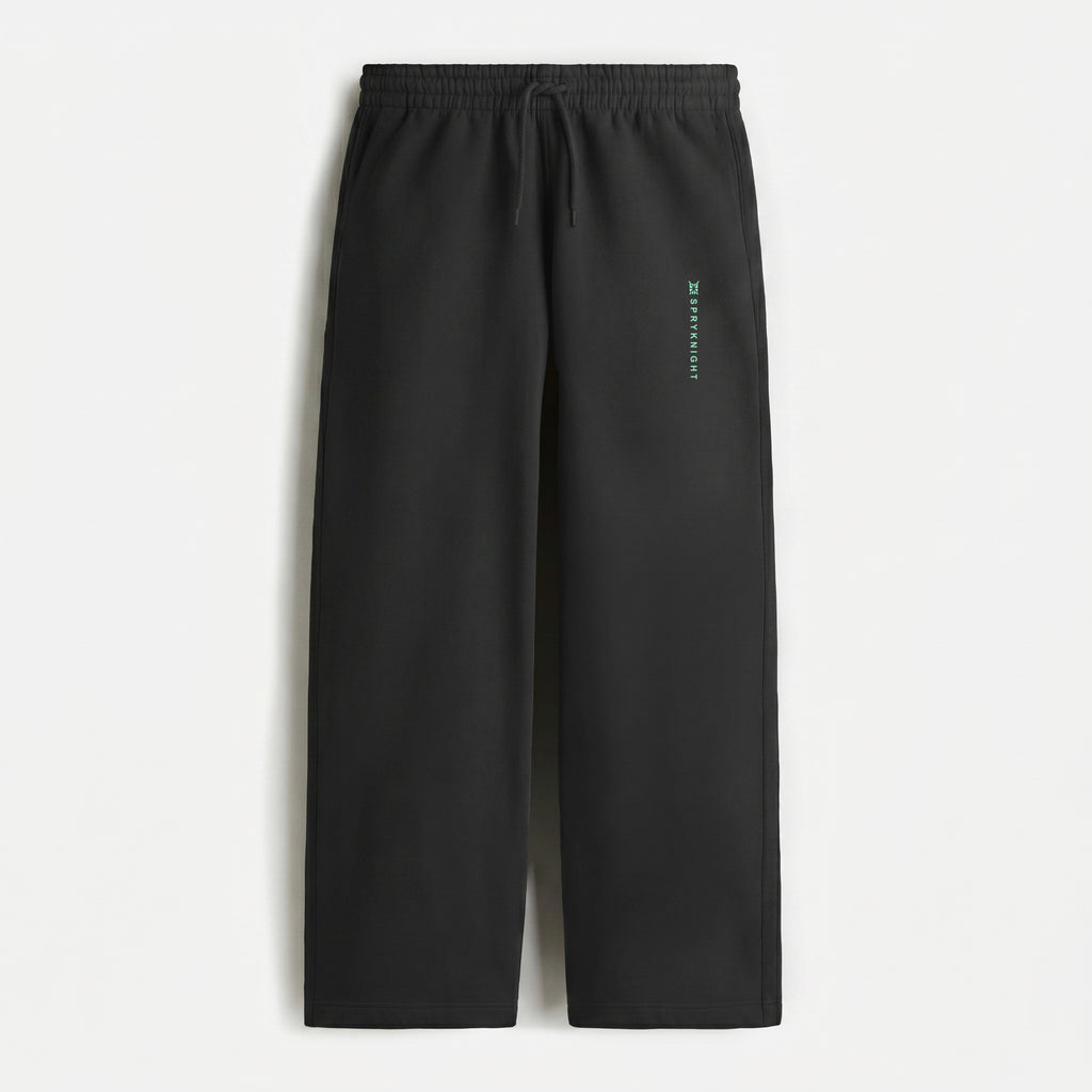 French Terry Black Sweatpants (Unisex)