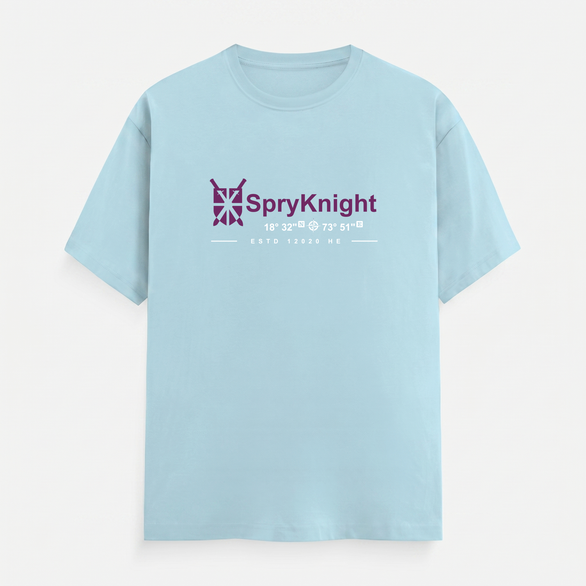 Classic Crew Neck Baby Blue T-Shirt (Unisex)