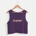 Women's Purple Cropped Tank Top