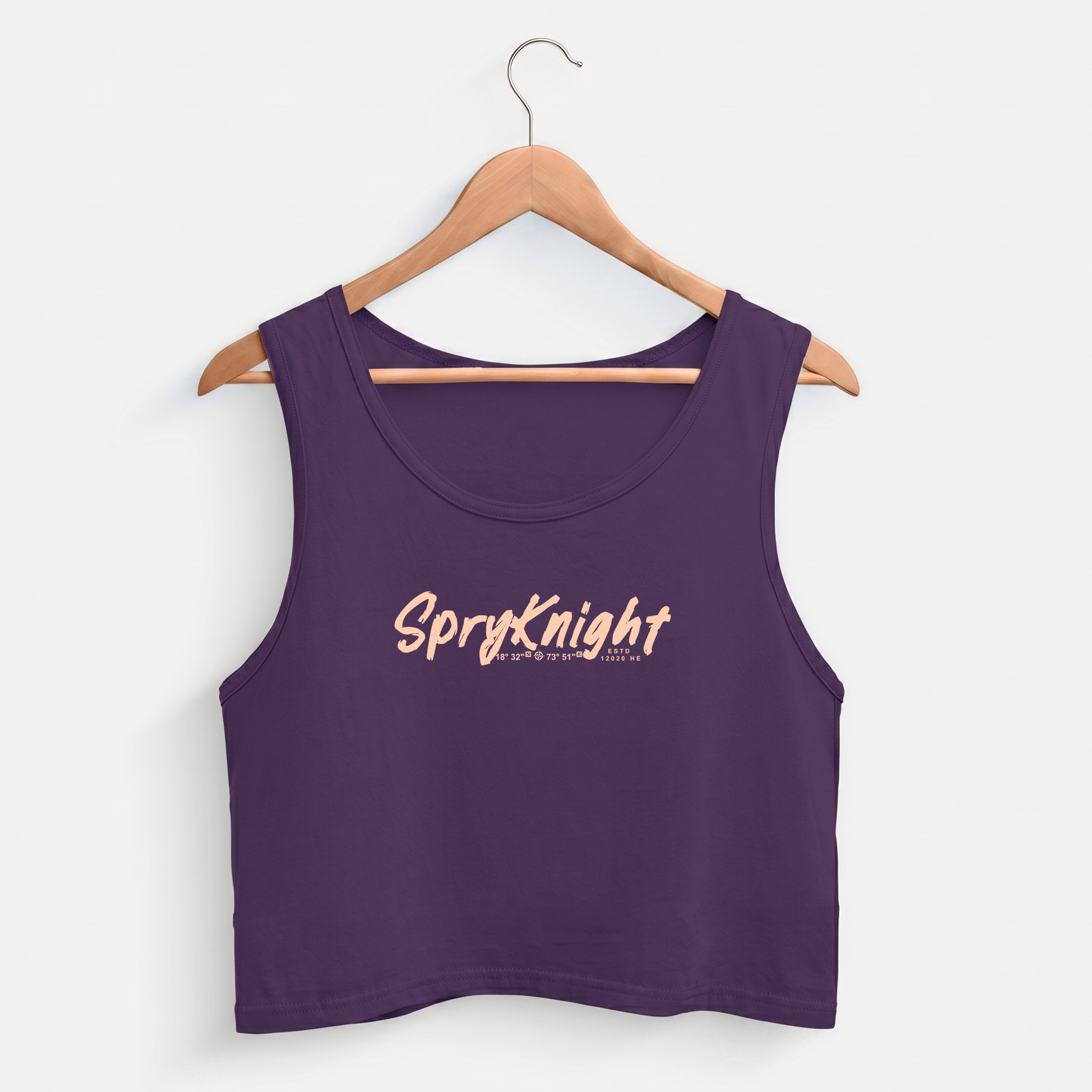 Women's Purple Cropped Tank Top