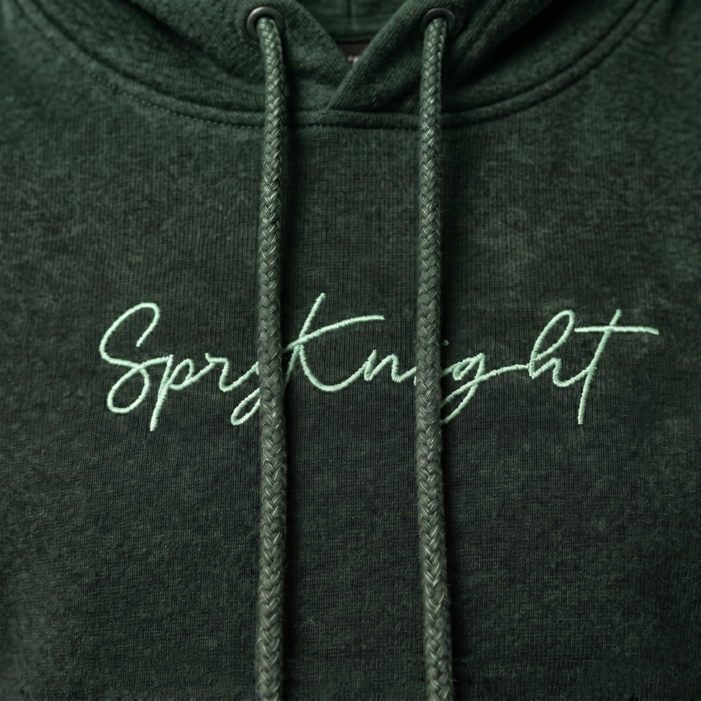 Acid Washed Bottle Green Hoodie (Unisex)