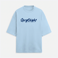 French Terry Baby Blue Oversized T-Shirt (Unisex)