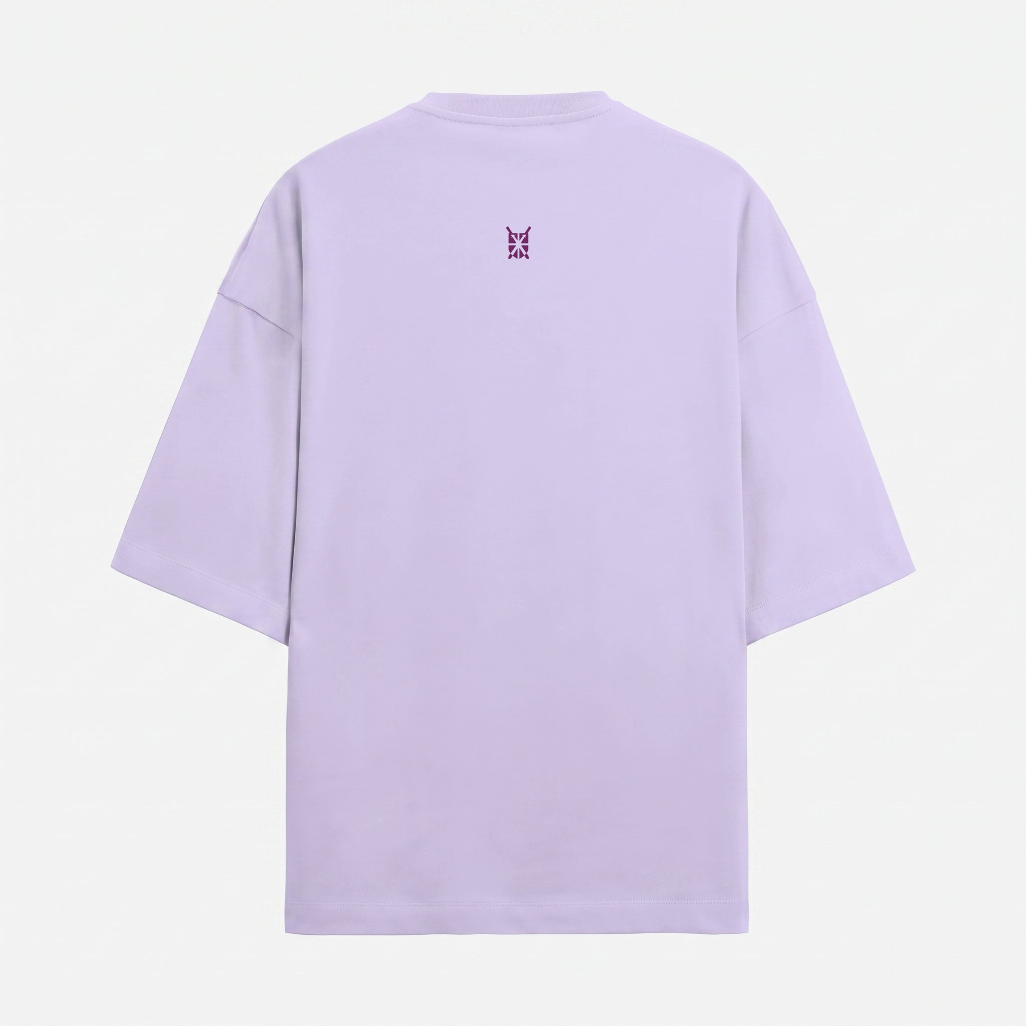 French Terry Biker Helmet Oversized Lavender T-Shirt (Unisex)