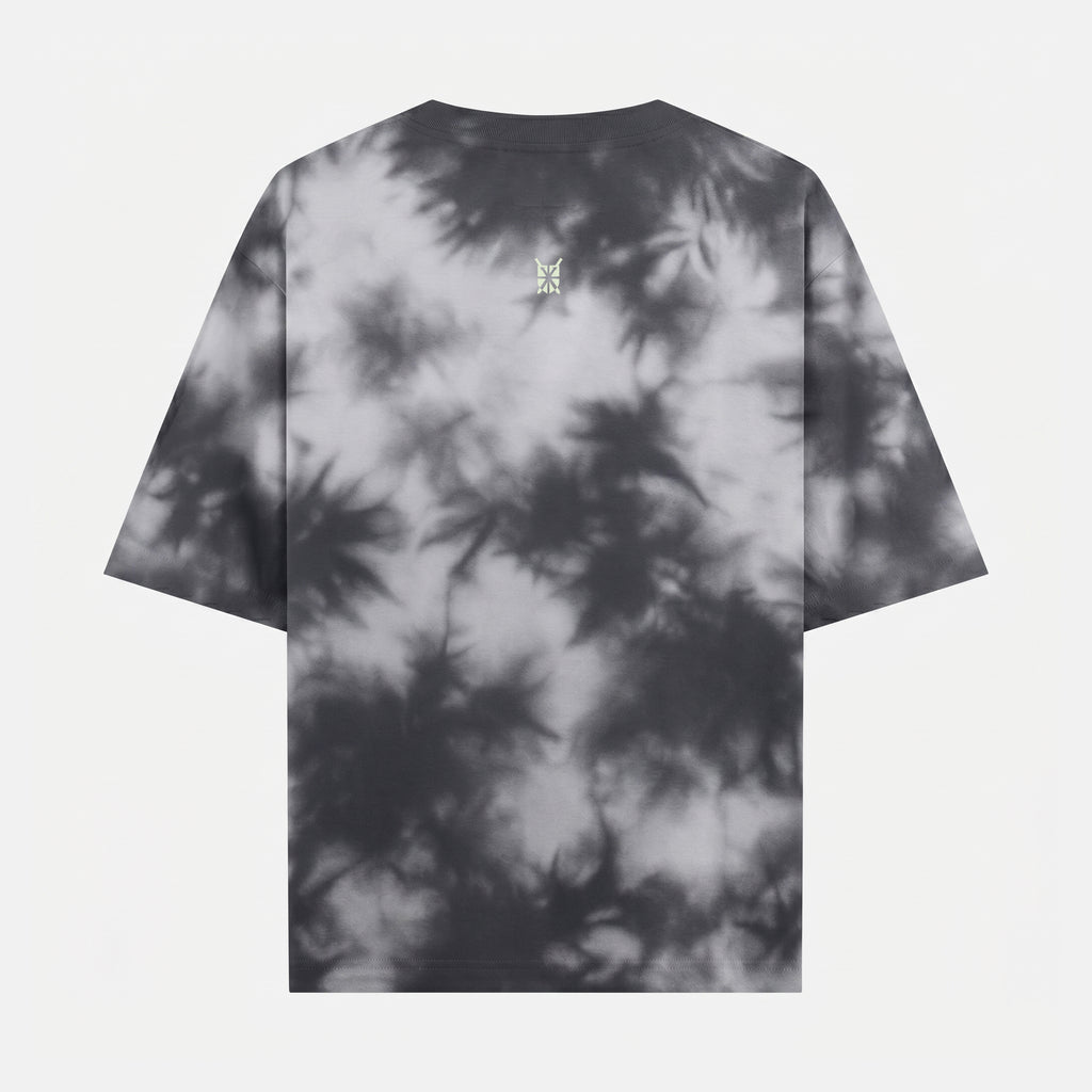 Tie Dye Oversized Grunge Arc White-Black T-Shirt (Unisex)