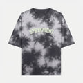 Tie Dye Oversized Grunge Arc White-Black T-Shirt (Unisex)