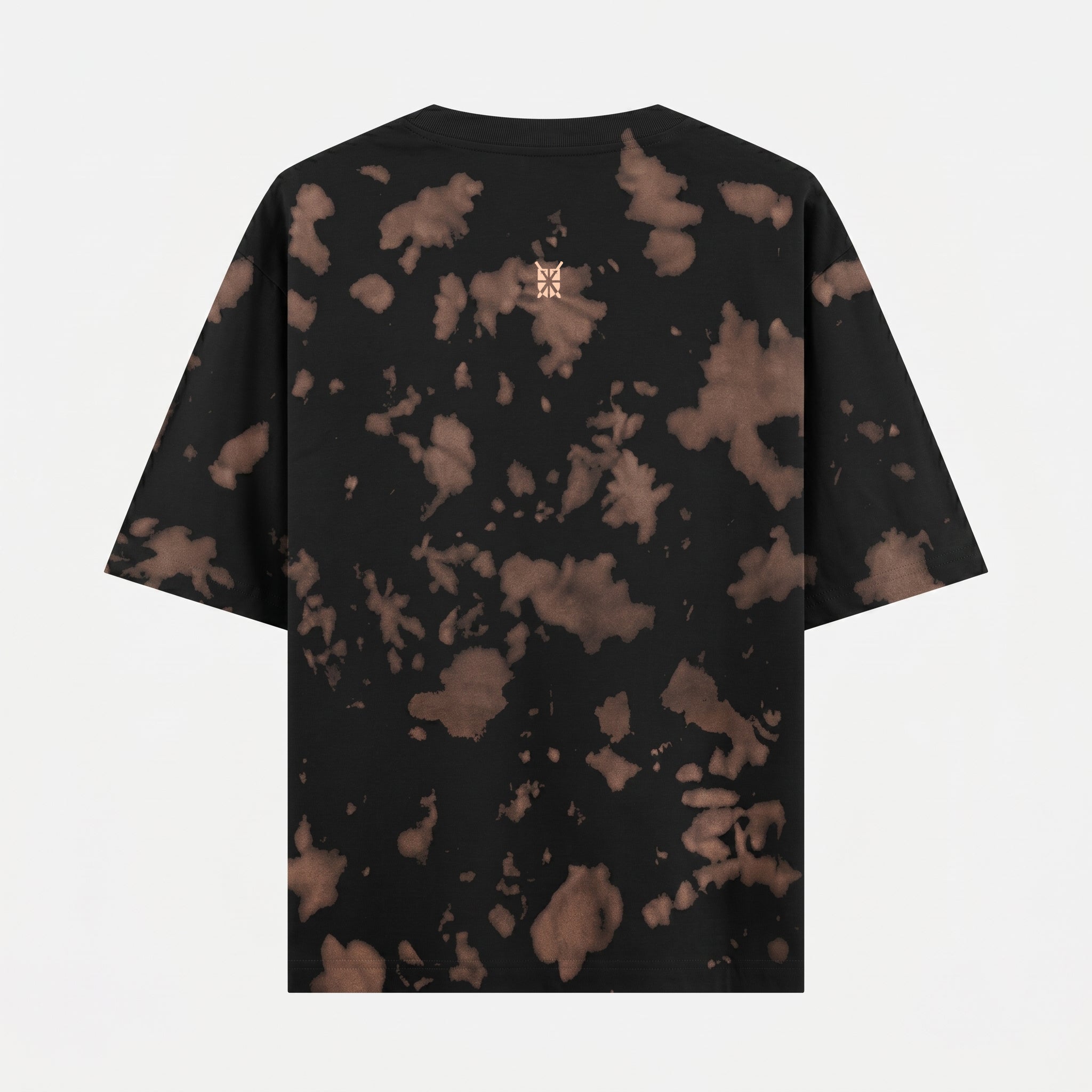 Tie Dye Oversized Grunge Arc Brown-Black T-Shirt (Unisex)