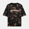 Tie Dye Oversized Grunge Arc Brown-Black T-Shirt (Unisex)