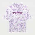 Tie Dye Oversized Grunge Arc White-Lavender T-Shirt (Unisex)