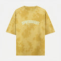 Tie Dye Oversized Grunge Arc Yelllow T-Shirt (Unisex)