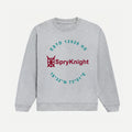 Grey Melange Round Emblem Sweatshirt (Unisex)