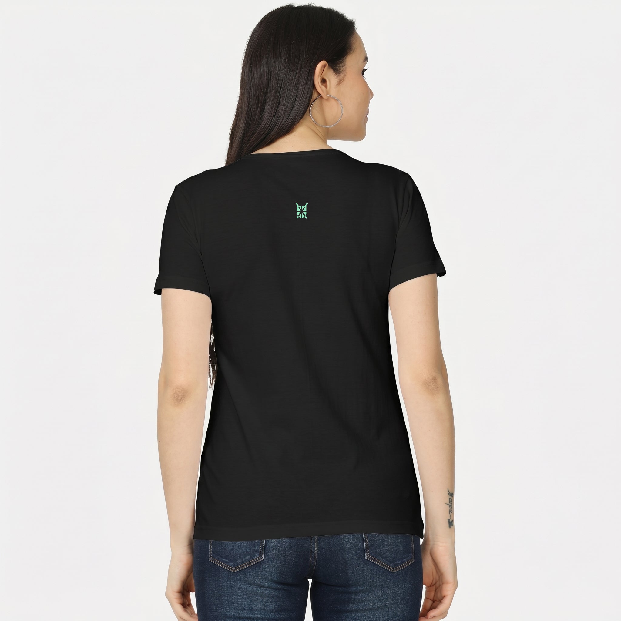 Women's Classic Crew Neck Black T-Shirt